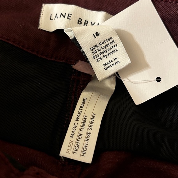 Lane Bryant High Rose Skinny Jean Burgundy size 14 - Picture 4 of 4